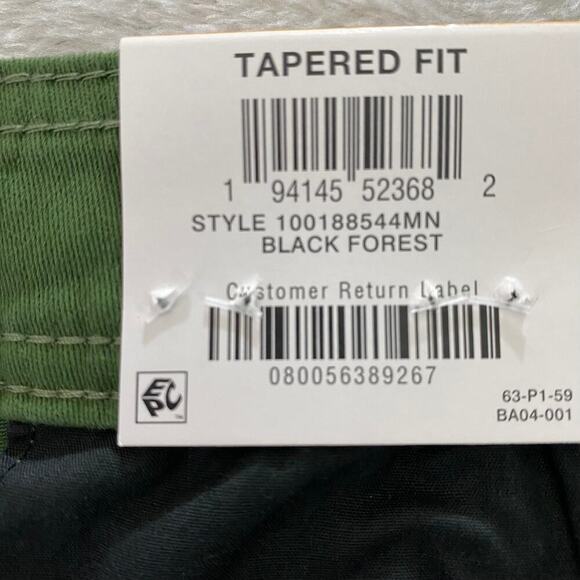 Sun & Stone Hybrid Cargo Pants Men Size 29 Forest Green Tapered Fit Stretch NEW - Picture 5 of 8